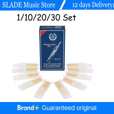 10Pcs Soprano Saxophone Reed Woodwind Accessories & Parts Blue Box Soprano Bb B Flat Saxophone Reeds