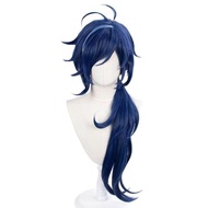 Wig Cosplay Anime Genshin Impact Kaeya Rambut Palsu Panjang