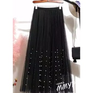ROK TUTU MUTIARA WANITA PANJANG DEWASA PERMIUM BAHAN TILE IMPORT ADEM NYMAN DI PAKAI