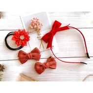 Red Colour Series 3 Hair Accessories