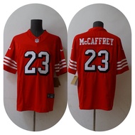 Men's T-shirt San Francisco 49ers Christian McCaffrey Red Limited American Football Jersey Black Fri