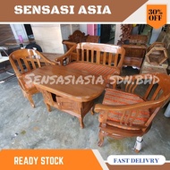 Kerusi jati Betawi Lenong / Kerusi Jati Indonesia / Sofa set Jati