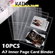KAIKXIN Multiple Pockets Sleeve, A7 Transparent Photocard Binder Sheets, PP Acid Free Kpop Photocard