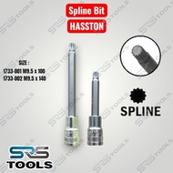 MATA HASSTON Spline Bit Socket 1/2" M9 (M9.5) Length 100 140mm Socket Bit SquareBINTANG 100mm 140mm 