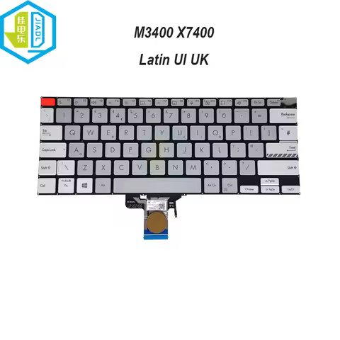 UK UI Latin Keyboard Backlight For ASUS Vivobook Pro 14X OELD X3400 M3400 X7400 M7400 N7400 English 