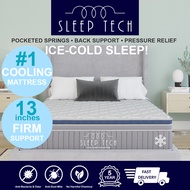 (SG) Ice-Cold Sleep ❄ Pocketed Spring Mattress High Quality  by Sleep Tech | Cool Gel | Pocket coil, High density foam, Cooling fabric | Comfortable Mattress Comes in King Size, Queen Size, Super Single and Sigle Size
