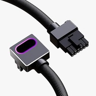 16PIN GPU Power Cable,12VHPWR GPU Modular Cable,ARGB PSU Cable with 5V 3Pin,18AWG 90° Right-Angle De
