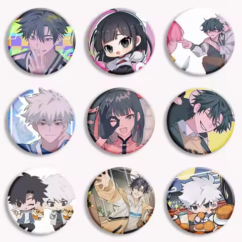 Anime Link Click Button Pin Time Agent Lucas Charles Laser Brooch Lu Guang Qiao Ling Cheng Xiaoshi B