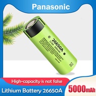 1-10PCS Panasonic  26650A 26650 3.7V 5000mAh Lithium Rechargeable battery For Flashlight Small Fan Batteries