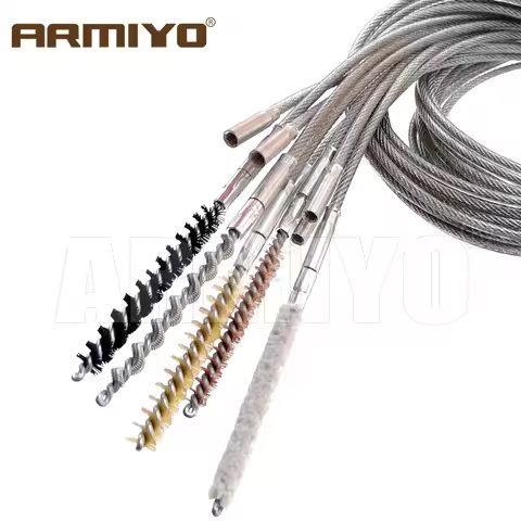 Armiyo .22cal 5.56mm .30cal 7.62mm Pipeline Carbon Deposit Cleaning Gun Brush ar 15 Kit Iron PU Cabl