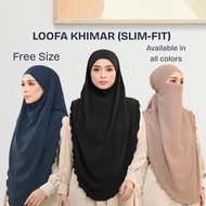 LOOFA Khimar Slim - Fit (Beli3 Gift1 Purdah) Tudung Khimar Tudung Loofa Khimar