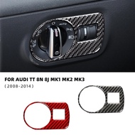 Carbon Fiber Interior Headlight Switch Gear Panel Center Panel Sticker For Audi TT 8n 8J MK1 Mk2 Mk3