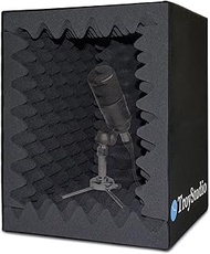 TroyStudio Microphone Isolation Shield, Foldable Vocal Booth, Portable Music Recording Studio Equipm