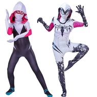 2 Spider-Gwen Spider-Gwen cosplay Costume Bodysuit Children's Technology Performance Costume ##
