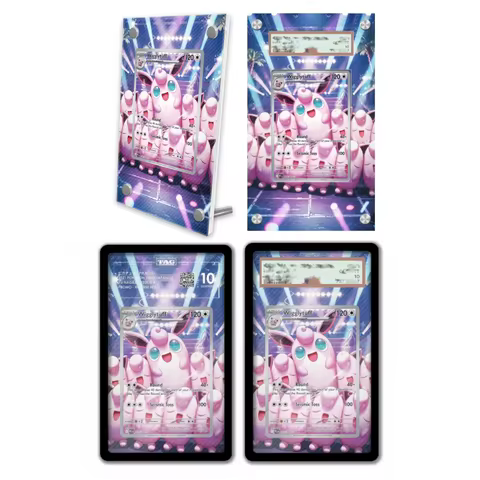 Anime Art Display for Pokemon Wigglytuff Red and Blue Anime Games Expand Art Acrylic Protective Case