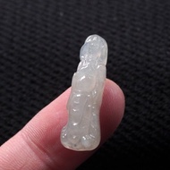 冰種翡翠關聖帝君關公項鍊 | 天然緬甸玉翡翠A貨 | 送禮