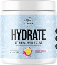 CoffeeOverCardio Hydrate Pink Lemonade (30 Servings) - Hydration Supplement, Electrolyte Powder, Sugar Free, Keto Friendly, with Pink Himalayan Salt and CocOganic Coconut Water - Add to Water