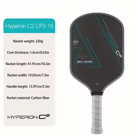 2026 NEW Pickleball Paddles Rackets USAPA Approved C2 CFS 16 T700 Gen 4 16mm Raw Carbon Fiber Lightw