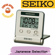 Seiko Clock Alarm Clock Traveler Radio Wave Digital Automatic Lighting Calendar Temperature Display Light Gold Pearl SQ772G Snooze Fill auto calender Temperature Direct from Japan