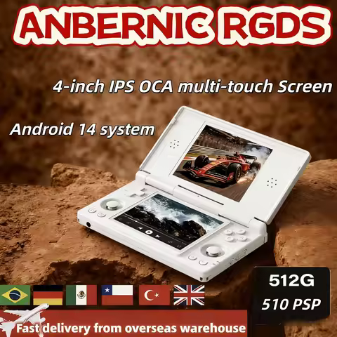 Anbernic RG DS Retro Video Game Console Flip Game Player Android 14 4 Inch IPS Dual Multi-touch Scre
