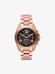 นาฬิกาข้อมือผู้หญิง Michael KorsBradshaw Chronograph Black Dial Rose Gold  MK5854