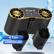 BRoses 20000mAh Waist 4 Fan For Construction Worker Outdoor Builder 42 Hour Long Battery Life Portab