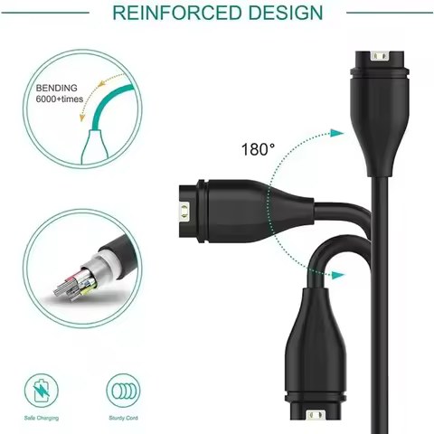 USB-C Charging Cable For Garmin Fenix 8 Charger/Fenix 7S Pro/ 6 Plus/Fenix E/Forerunner 745 935 255S