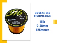 Bocean 916 Spool Bright Gold Fishing Line Nylon Monofilament Tali Pancing Kuat Anti Keriting Tangsi