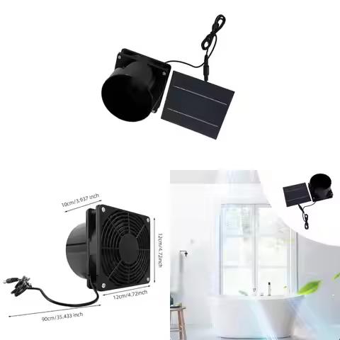 F92F Energy Saving Solar Exhaust Fan Greenhouses Ventilation Fan Perfect for Pet House and Family Sh