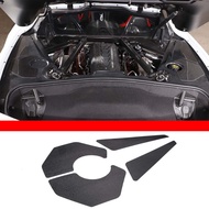 Car Hood Engine Compartment Side Panel Trim Carbon Fiber Decorative Sheet For Chevrolet Corvette C8 