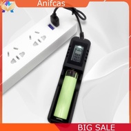 ANIFCAS Single Slot 18650 Battery Charger LCD Display USB Rechargeable Battery Charger