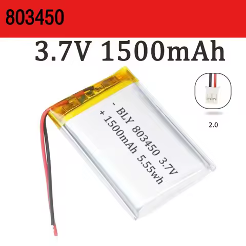 803450 3.7V 1500mAh Polymer Li-ion Battery - Rechargeable Cell for Power Bank, GPS Trackers, DIY Pro