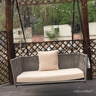 Nordic Glider Swing Indoor Courtyard Adult Hanging Basket Rattan Chair Balcony Rocking Chair Single Outdoor Swing Rattan