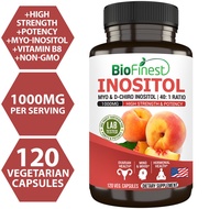 Biofinest Inositol 1000mg - Vitamin B8 Myo-Inositol D-Chiro Inositol Supplement - PCOS Fertility Ovu