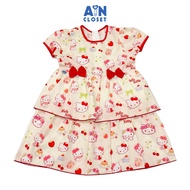 Đầm bé gái hoạ tiết Mèo Đỏ Cotton - AICDBGXEMDQO - AIN Closet