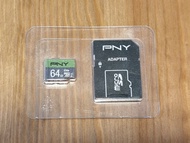 PNY Elite 64GB Micro SDXC 記憶卡 連轉接器