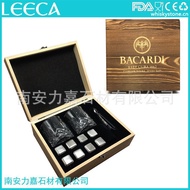 Whiskey stone Ice Tartar Glass Glass 2 Wooden Box whiskey Ice Tartar Set+HUL3