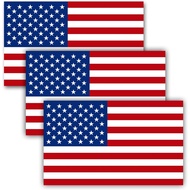 3PCS American Flag Sticker For Car, Reflective American Flag Decal, 5"x3" Cars Window Bumper Waterpr