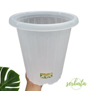 Pot Bunga LUSINAN Yogap 19 Transparan/Bening / Pot Tanaman Plastik