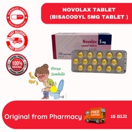 NOVOLAX UBAT SEMBELIT DEWASA LAXATIVE BISACODYL 5MG TABS 15'S/STRIP