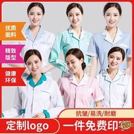 【Ready Stock】❀ CUTTING Scrub Baju Scrub TOP ONLY White coat, long sleeve, male and female doctor nurse uniform, short sleeve, summer medical beauty salon, dental pharmacy, pharm