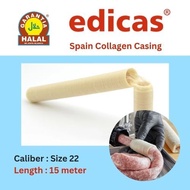 [HALAL] Spain Edible Sausage Collagen Casing Size 22 x 15m - EDICAS