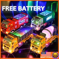 Mainan Budak Lelaki Lori Series Kereta Bomba, Polis, Garbage, Tanker Dengan Lampu & Lagu Toy Truck W
