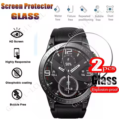 2PCS 9H Tempered Glass Screen Protector For Zeblaze Ares 3 Pro Smart Watch ZeblazeAres3Pro Ares3Pro