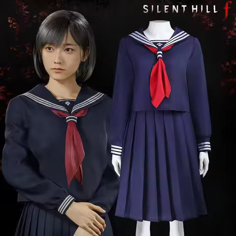 Game Hinako Shimizu Cosplay Costume Silent Women's School JK Uniform Hill Navy Blue Sailor Suit Hall