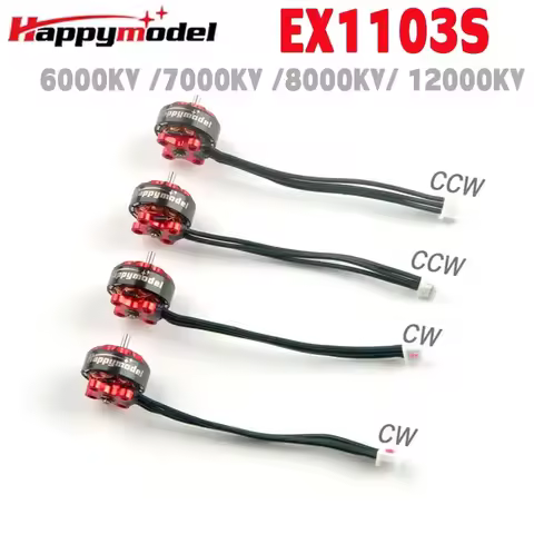 4PCS Happymodel Upgraded EX1103S 1103 6000KV 7000KV 8000KV 12000KV 2-3S Brushless Motor for Drone FP