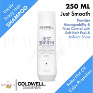 Goldwell Dual Senses Just Smooth Taming Shampoo 250ml - For Unruly Frizzy Hair • Provides Manageability &amp; Frizz Control