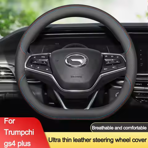 High Quality Leather Car Steering Wheel Cover for GAC Trumpchi GS4 PLUS A6 GS8 GS3 M6 M8 Braid on O 
