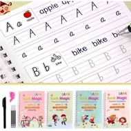 Sank Magic Book contains 4 books + 1 pen + 4 refills | Reusable Automatic Lost Ink