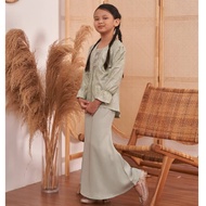 Kebaya Budak Perempuan Lilac Maroon Burgundy Sage Green Baju Raya 2026